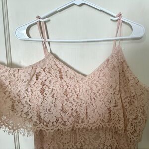 Blush Lace Off-Shoulder Dress